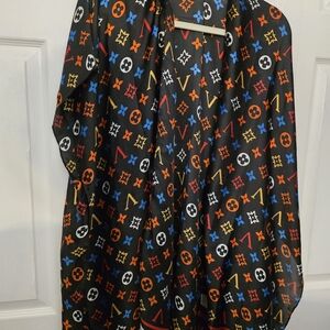 Inspired Vibrant Monogram Kimono